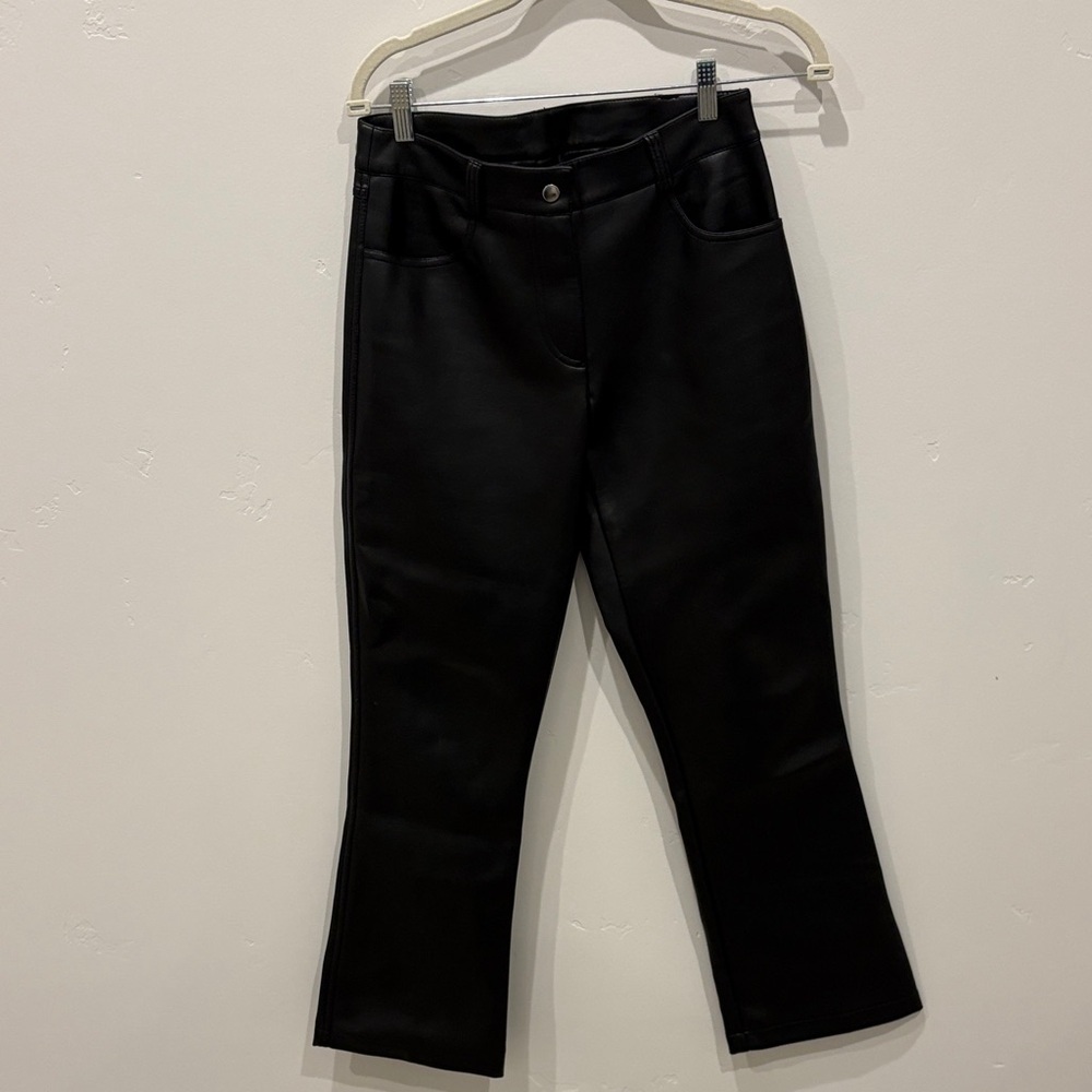 Free People Black Faux Leather Pants